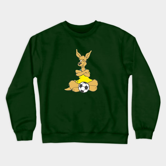 Retro Socceroos Kangaroo Crewneck Sweatshirt by StripTees